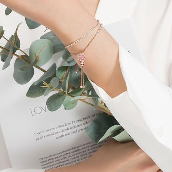 Auth PANDORA *Country Edition RARE* Pink Sparkling Peach Blossom Flower 788079CZ - Picture 4 of 11